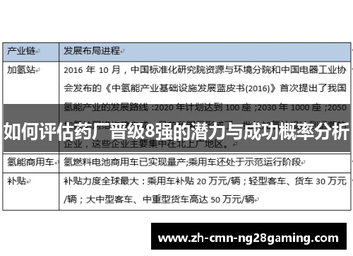 如何评估药厂晋级8强的潜力与成功概率分析 如何评估药厂晋级8强的潜力与成功概率分析