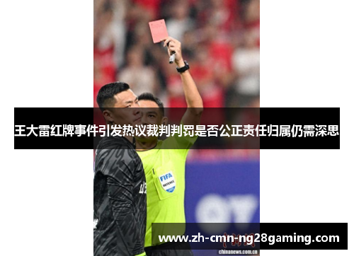 王大雷红牌事件引发热议裁判判罚是否公正责任归属仍需深思